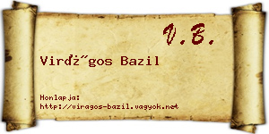 Virágos Bazil névjegykártya